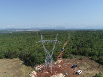 Construction of the motorway on Corridor Vc, section POČITELJ – BUNA – Relocation of the transmission line route